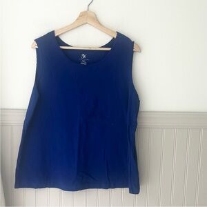 Studio Works Royal Blue Tank Top Women’s Size 2X 100% Cotton